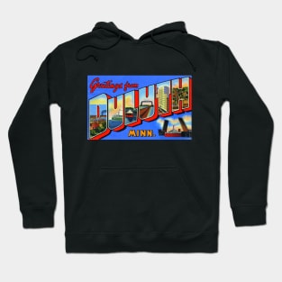 Greetings from Duluth Minnesota - Vintage Large Letter Postcard Hoodie